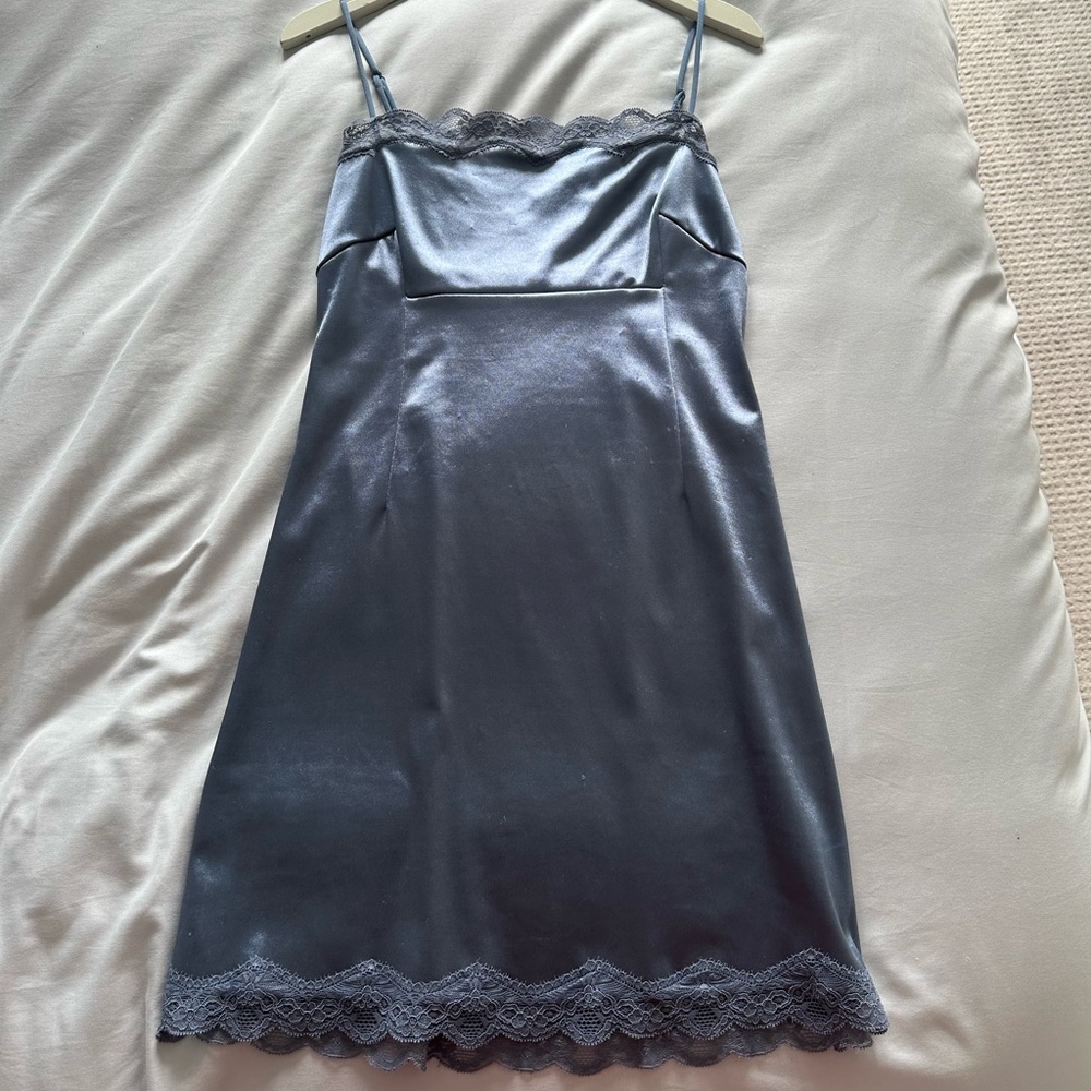 Urban Outfitters Slip Lace mini dress. Periwinkle color